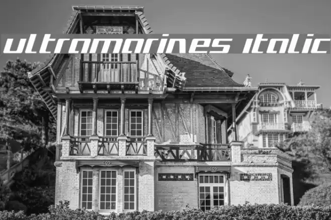 Ultramarines Italic Font examples