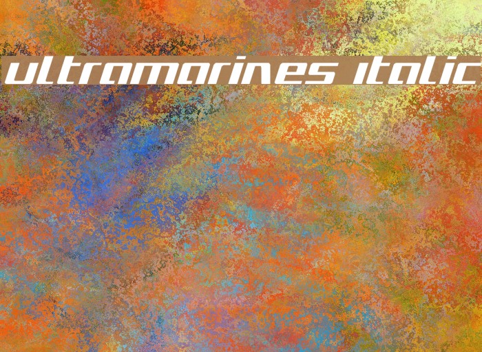 Ultramarines Italic Example 3