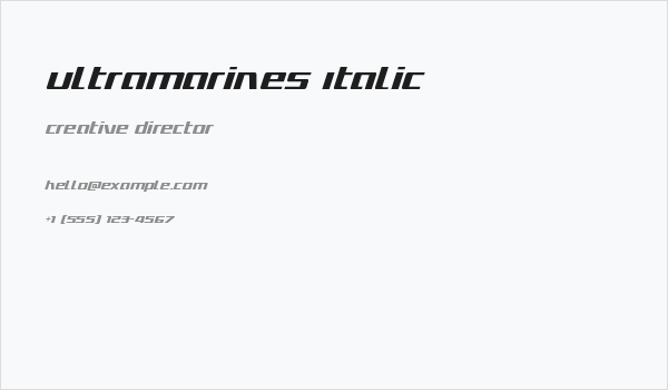 Ultramarines Italic Business Card