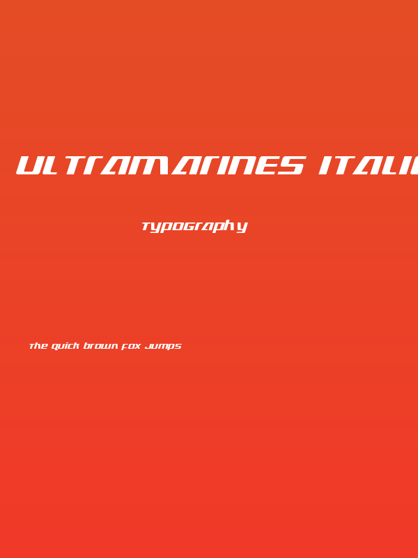 Ultramarines Italic Poster