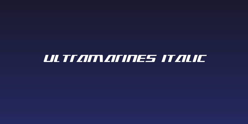 Ultramarines Italic Social Header