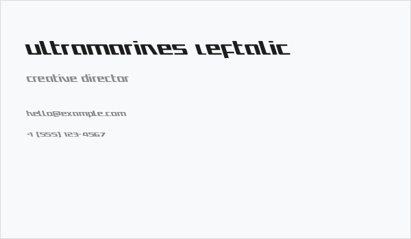 Ultramarines Leftalic Business Card
