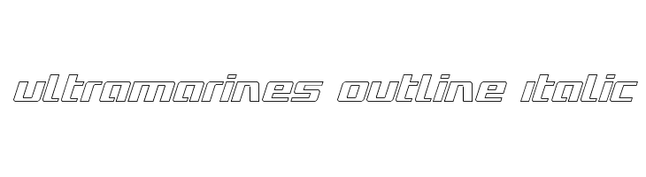 Ultramarines Outline Italic  नि: शुल्क फ़ॉन्ट्स डाउनलोड