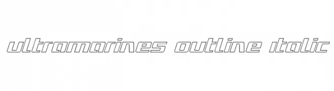 Ultramarines Outline Italic  Frei Schriftart Herunterladen