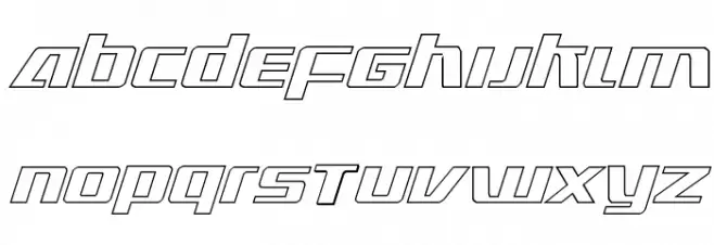 Ultramarines Outline Italic Font Litere mari