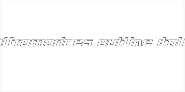 Ultramarines Outline Italic Logo