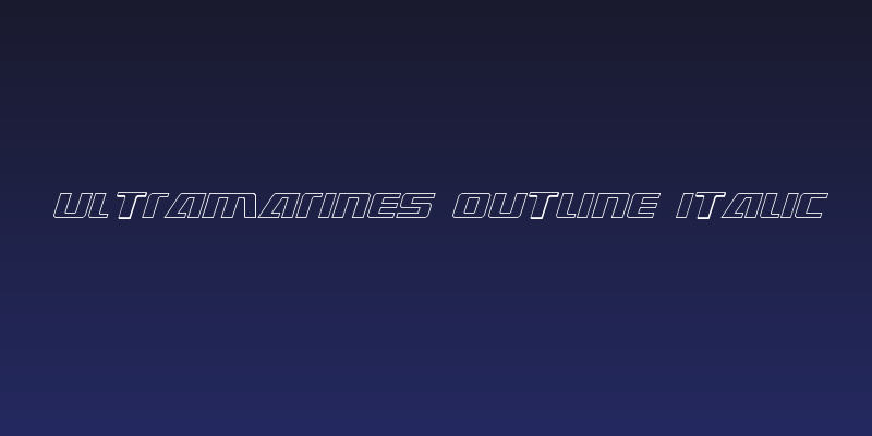 Ultramarines Outline Italic Social Header