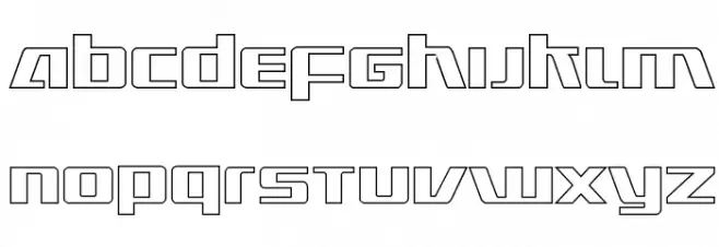 Ultramarines Outline फ़ॉन्ट अपरकेस