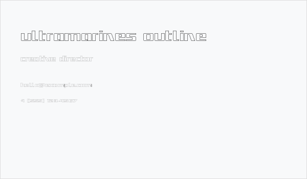 Ultramarines Outline Business Card