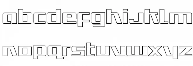 Ultramarines Outline फ़ॉन्ट लोअरकेस