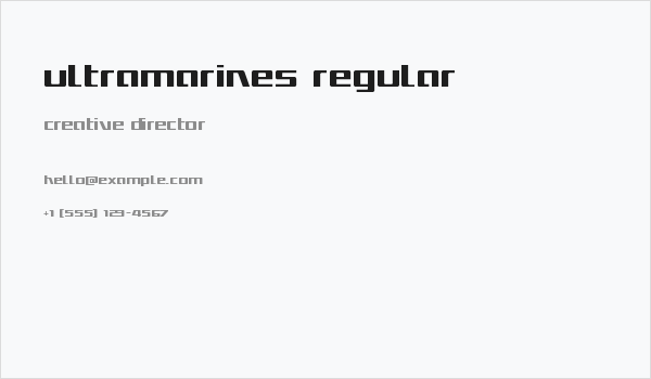 Ultramarines Regular Business Card