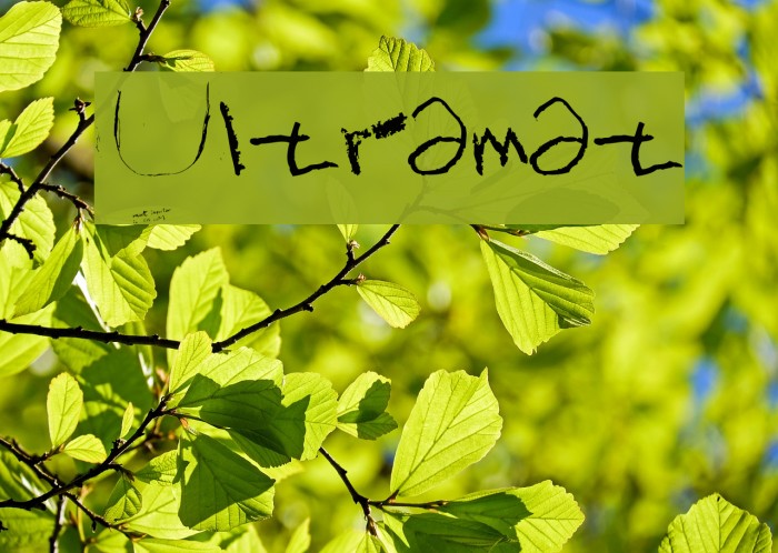 Ultramat Font examples