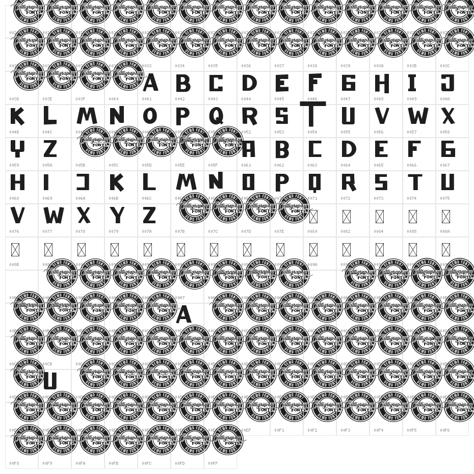 Ultramoon Demo Character Map