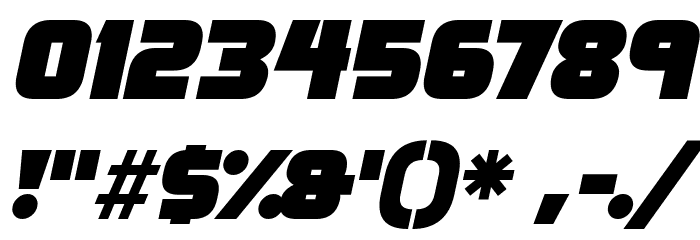 Ultraquick Italic Font OTHER CHARS