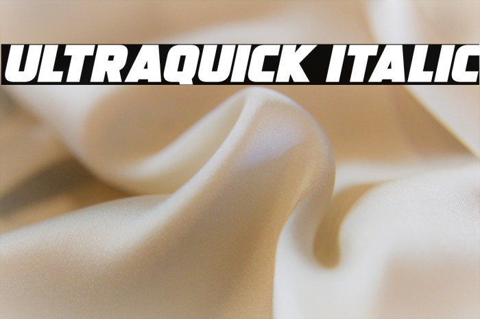 Ultraquick Italic Example 2