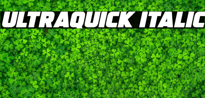 Ultraquick Italic Example 3