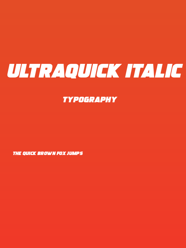 Ultraquick Italic Poster