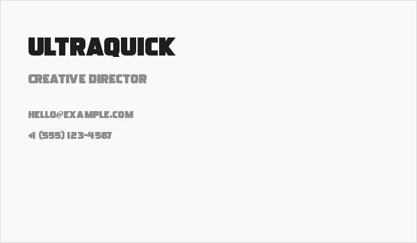 Ultraquick Business Card