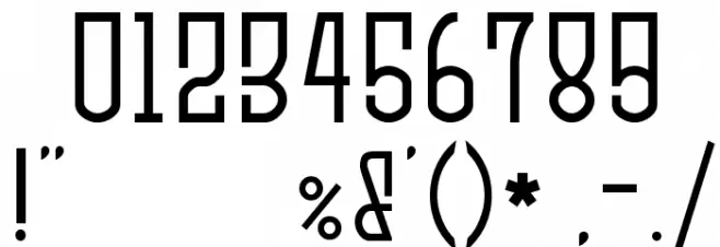 Ultrasonik Font OTHER CHARS