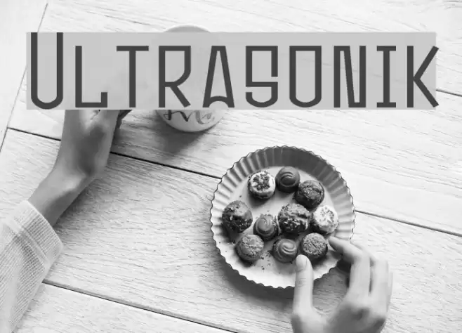 Ultrasonik Font examples