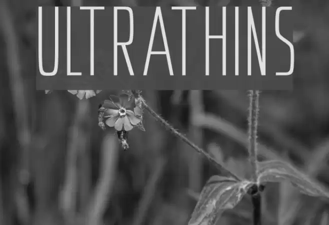 Ultrathins Font examples