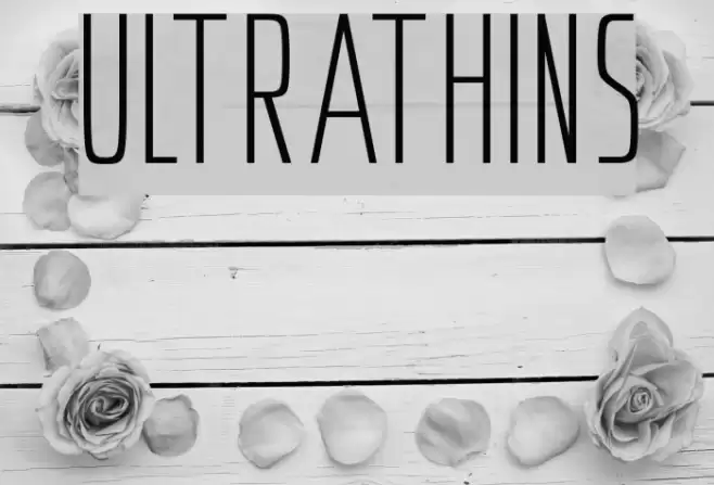 Ultrathins Font examples