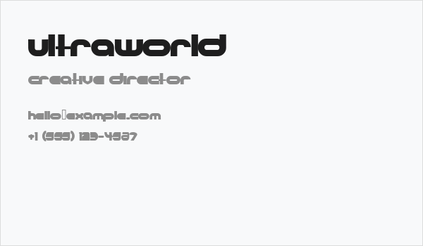 Ultraworld Business Card