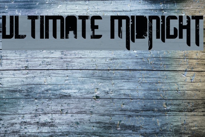 ultimate MIDNIGHT फ़ॉन्ट examples