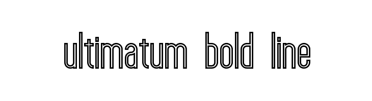 ultimatum bold line  Frei Schriftart Herunterladen