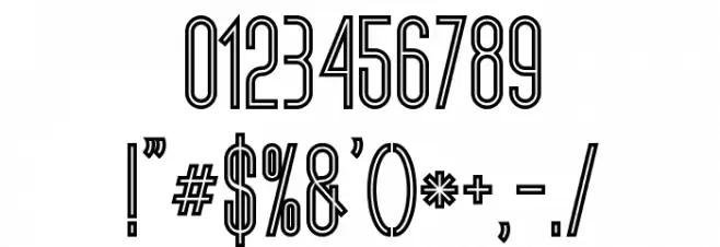 ultimatum bold line Font OTHER CHARS