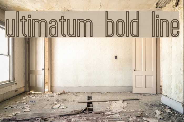 ultimatum bold line Font examples
