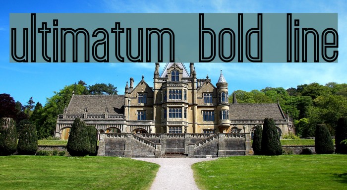 ultimatum bold line Font examples