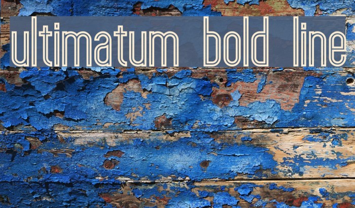 ultimatum bold line Font examples