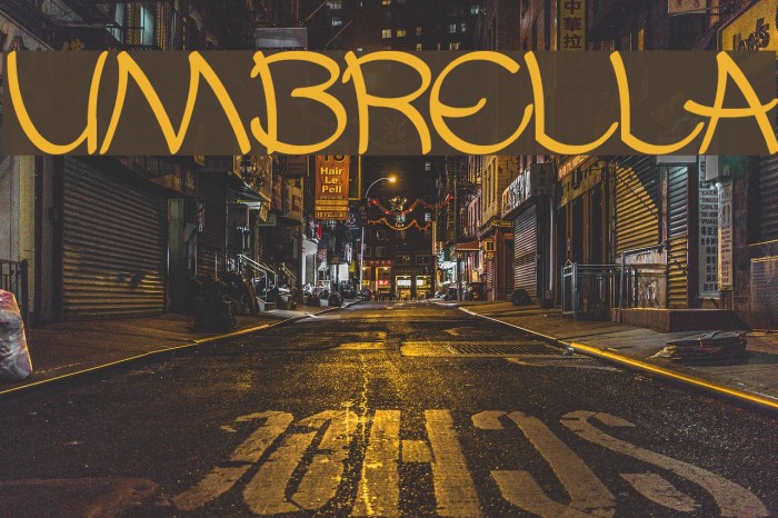 UMBRELLA Font examples