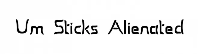 Um Sticks Alienated  baixar fontes gratis