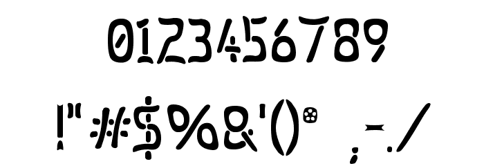 Um Sticks Alienated Font OTHER CHARS