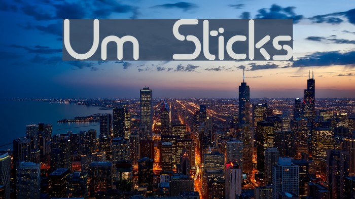Um Sticks Font examples