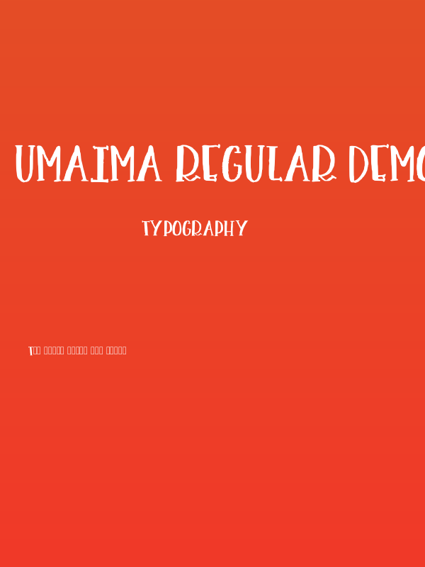 Umaima Regular Demo Regular Poster