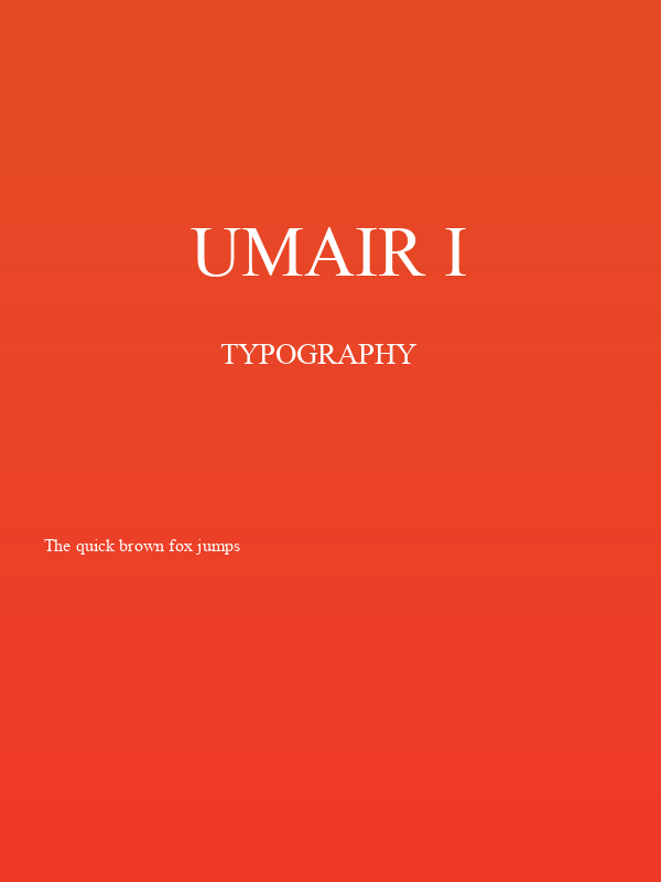 Umair I Poster