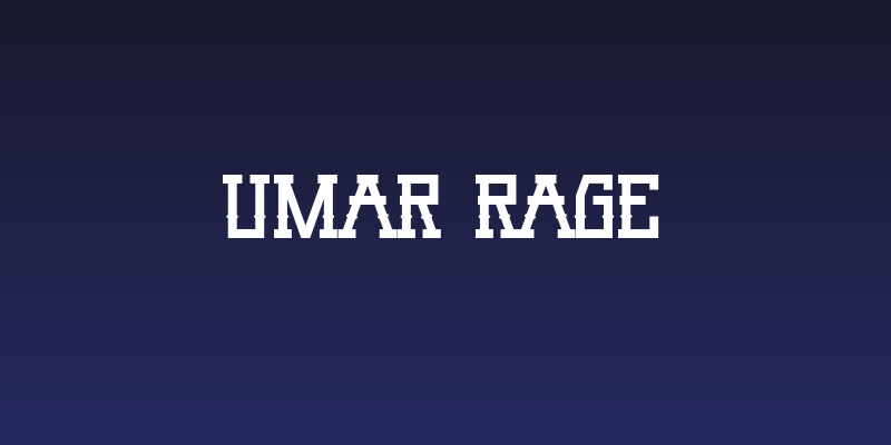 Umar Rage Social Header