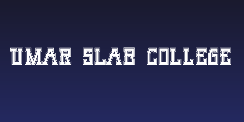 Umar Slab College Social Header