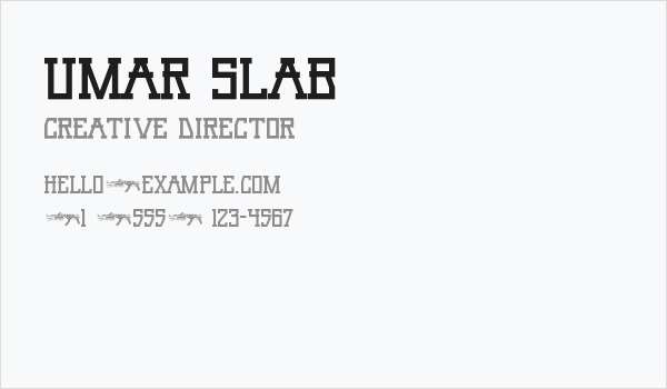 Umar Slab Business Card