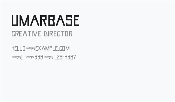 UmarBase Business Card