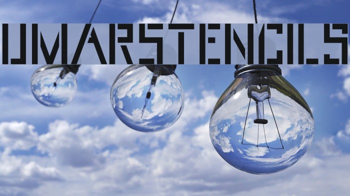 UmarStencils Font examples