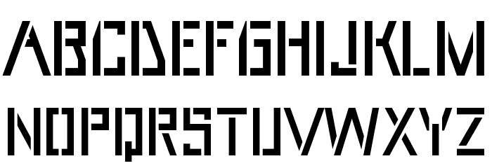 UmarStencils Font LOWERCASE