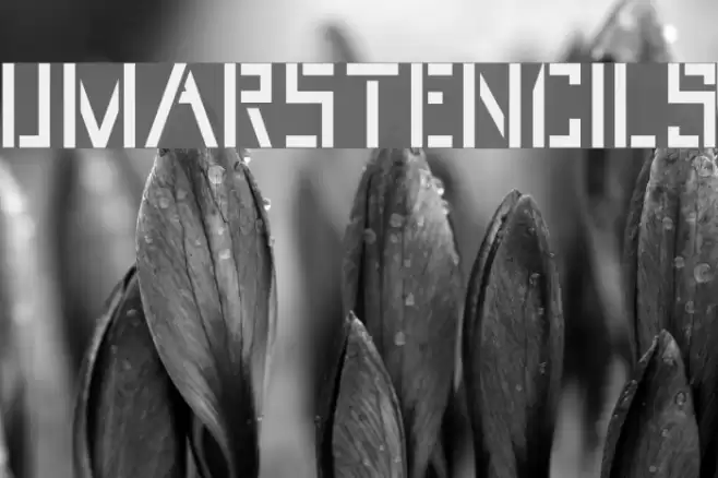 UmarStencils Font examples