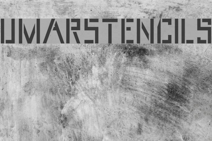 UmarStencils Font examples