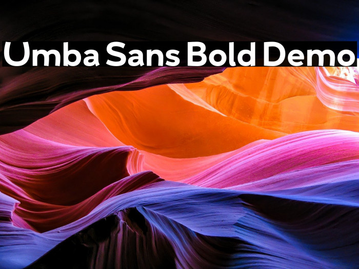 Umba Sans Bold Demo Example 1