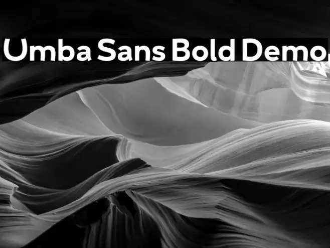 Umba Sans Bold Demo Font examples