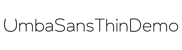 Umba Sans Thin Demo  لخطوط تنزيل